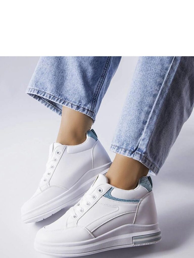 Białe sneakersy z brokatowymi wstawkami Bonevil - Solea