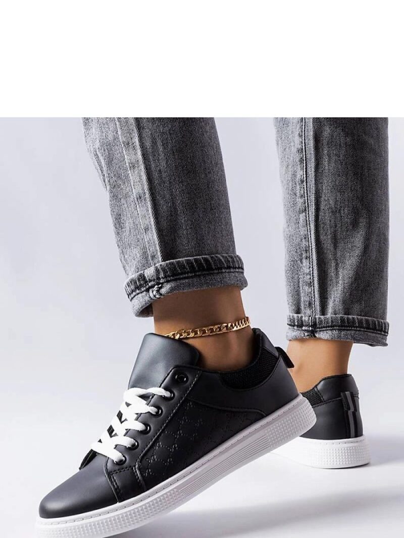 Czarne sneakersy z tłoczeniem Dreux - Solea - obrazek 2