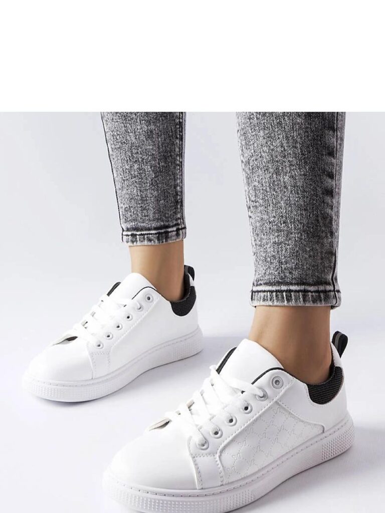 Biało-czarne sneakersy z tłoczeniem Dreux - Solea