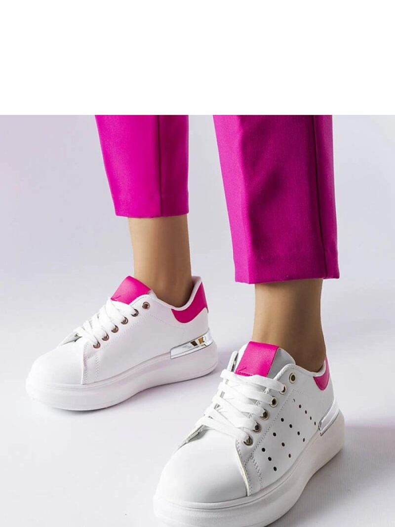Białe sneakersy z kolorową perforacją Chalut - Solea - obrazek 2