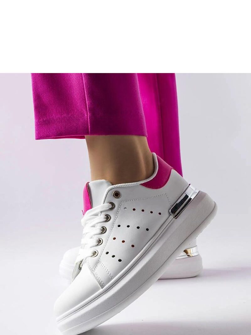 Białe sneakersy z kolorową perforacją Chalut - Solea - obrazek 3