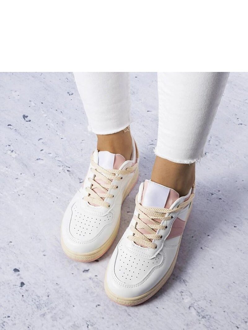 Biało-różowe damskie sneakersy Marcella - Solea - obrazek 2