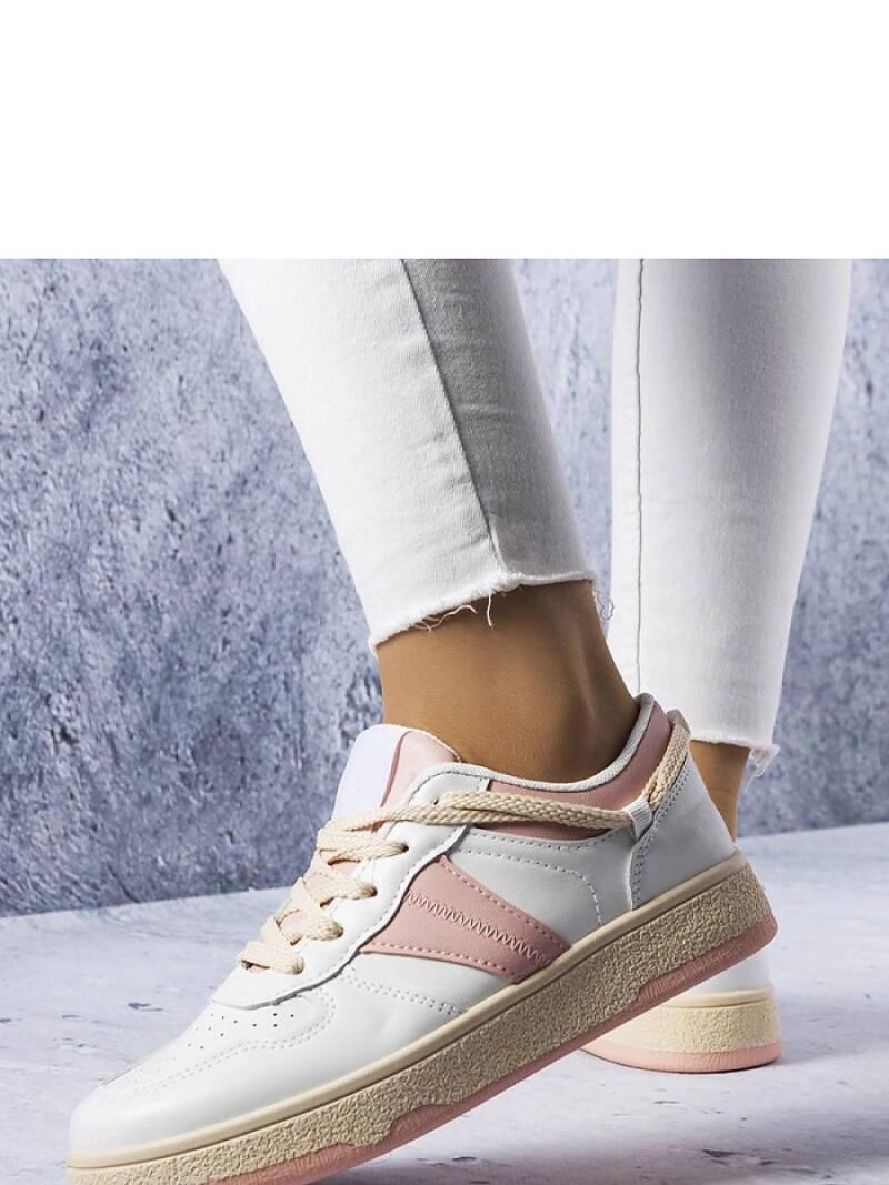 Biało-różowe damskie sneakersy Marcella - Solea - obrazek 3