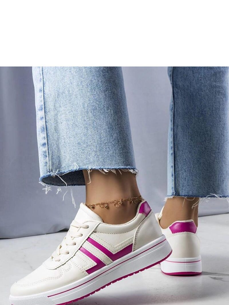 Kremowe sneakersy z różowymi wstawkami Olympia - Solea - obrazek 2