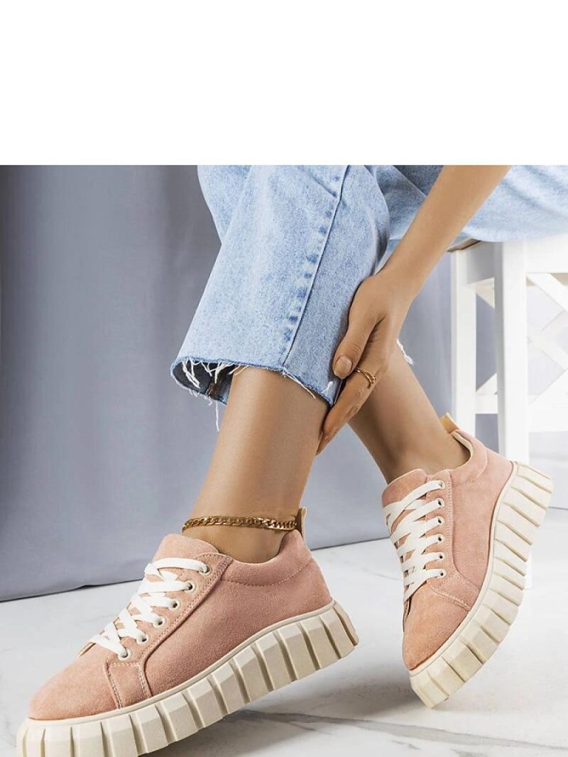 Różowe sneakersy na platformie Pamela - Solea