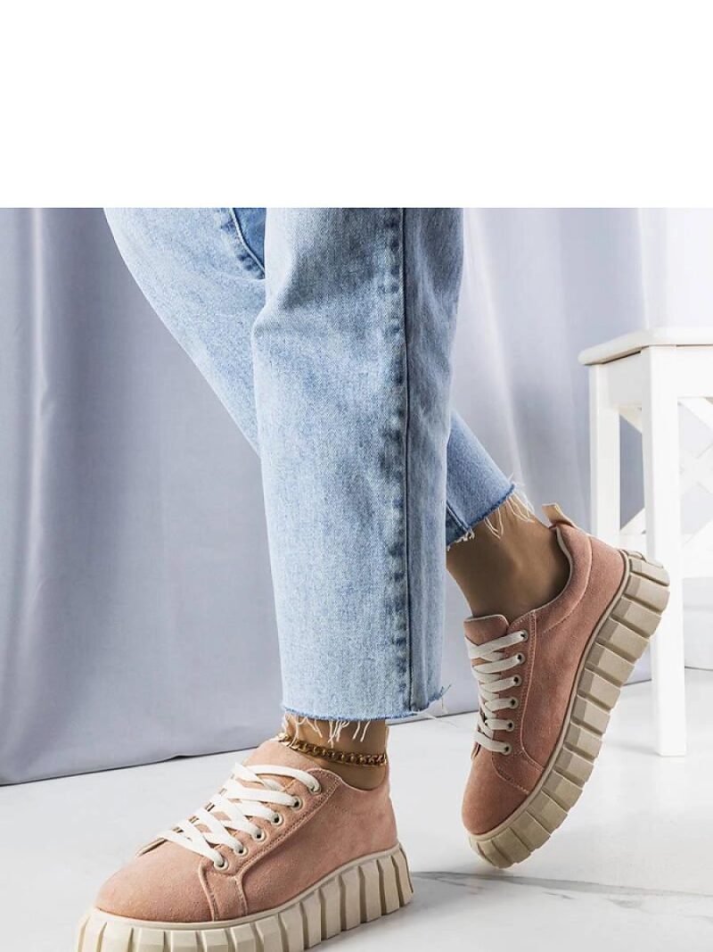 Różowe sneakersy na platformie Pamela - Solea - obrazek 2
