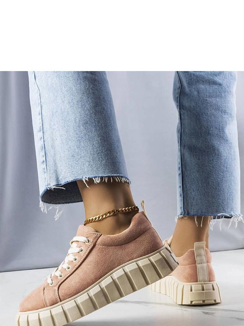 Różowe sneakersy na platformie Pamela - Solea - obrazek 3