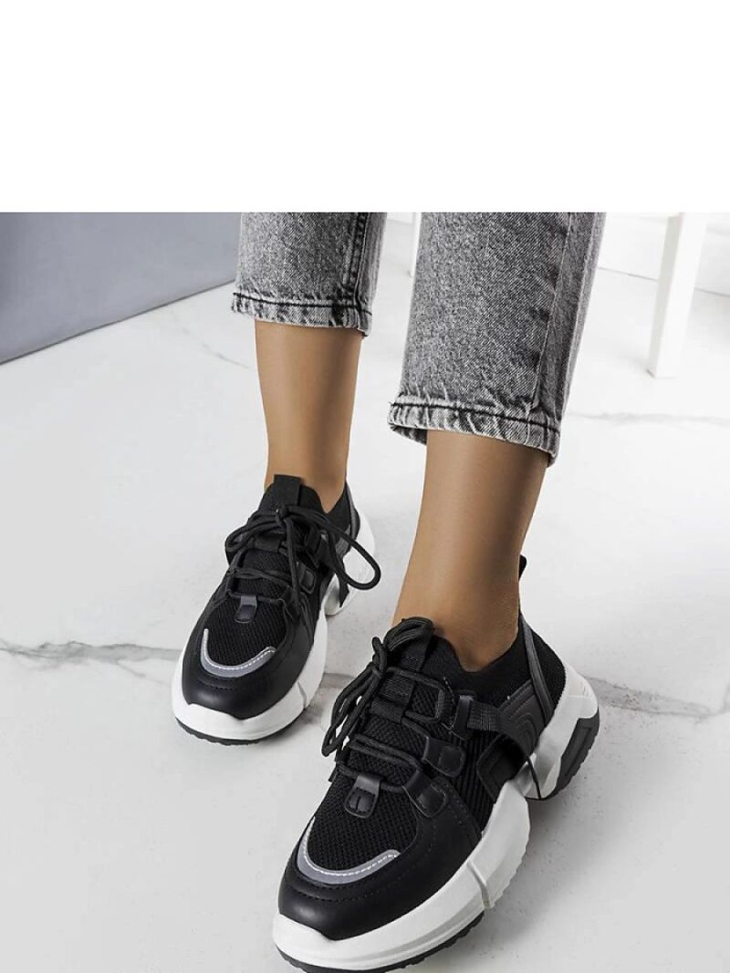 Czarne sneakersy skarpetkowe Peggy - Solea - obrazek 2