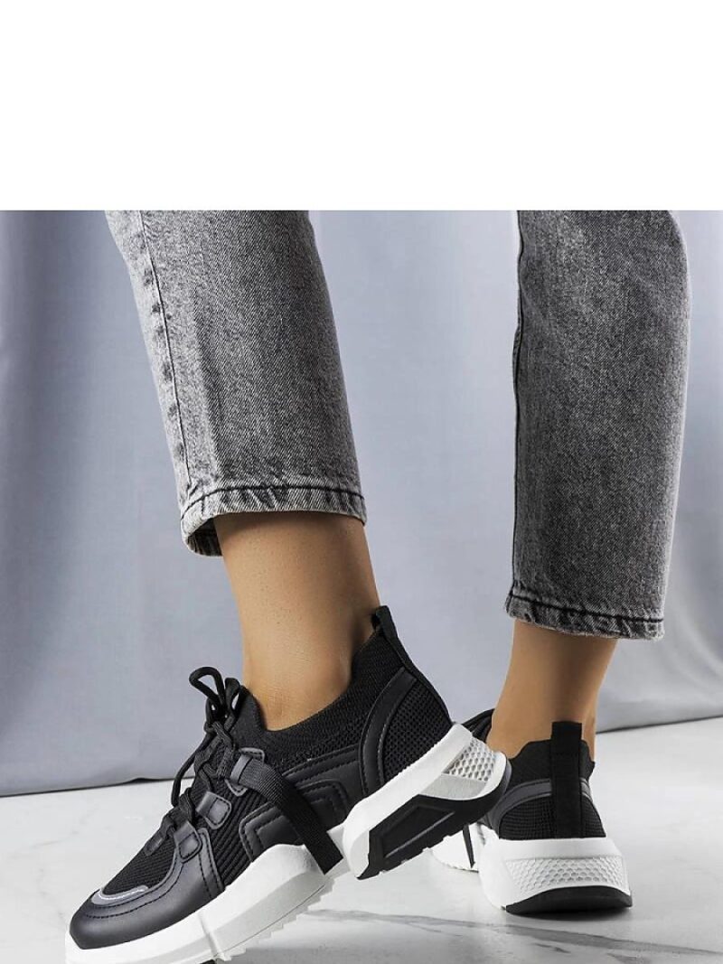 Czarne sneakersy skarpetkowe Peggy - Solea - obrazek 3