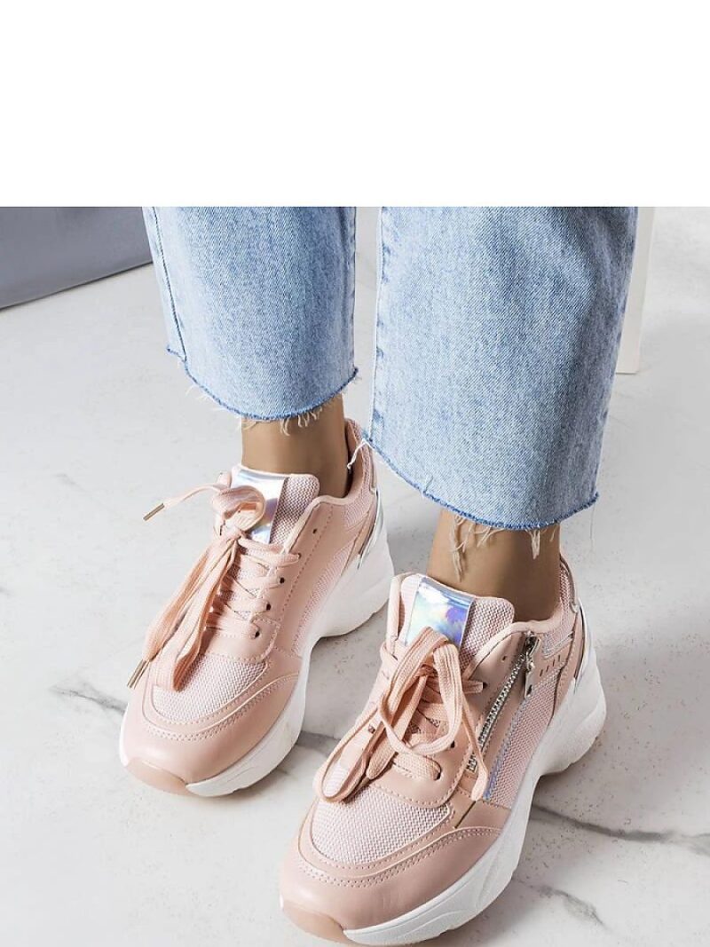 Różowe sneakersy na koturnie Stacey - Solea
