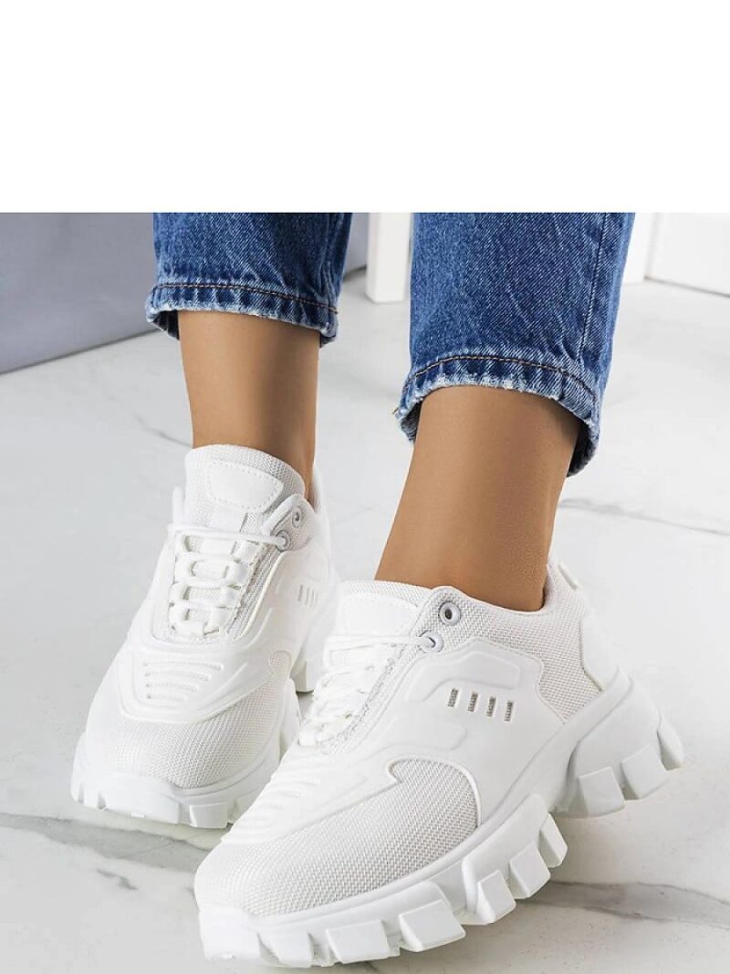 Białe sneakersy na masywnej podeszwie Inez - Solea - obrazek 2