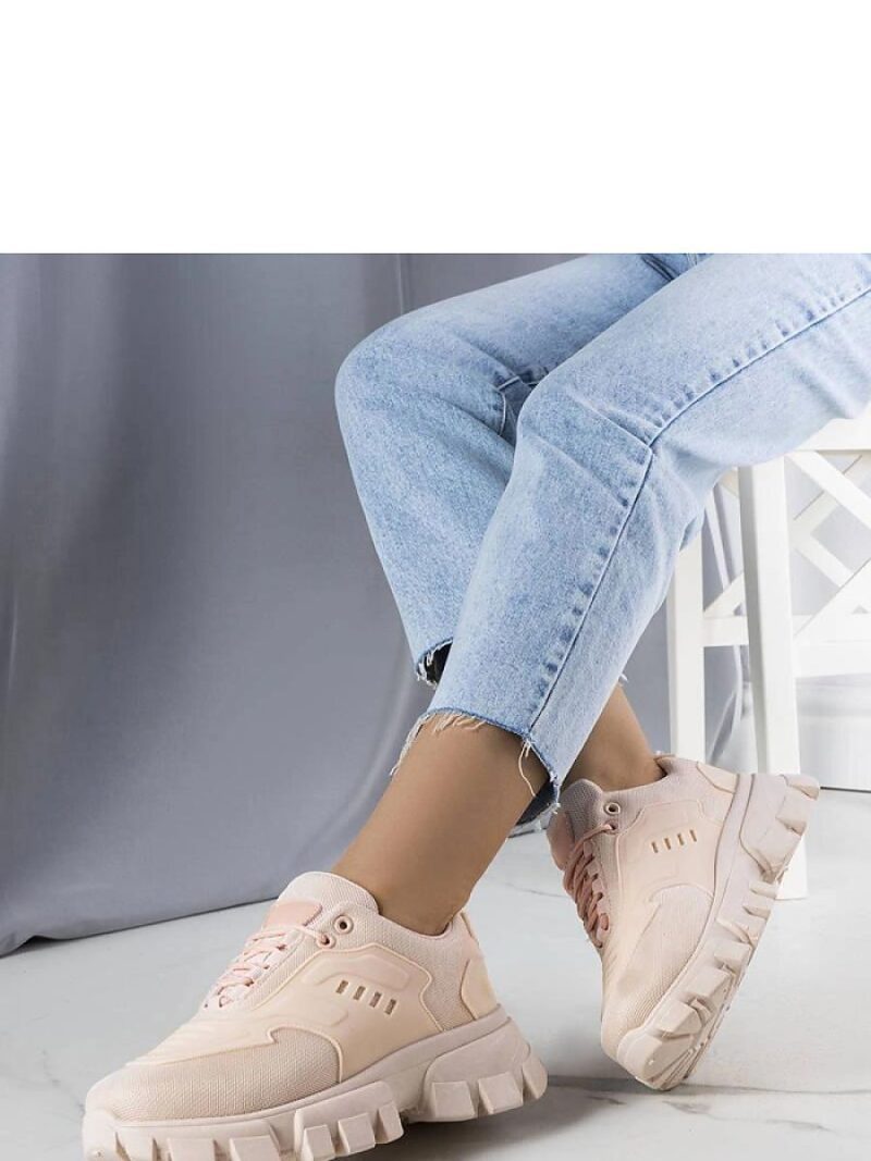 Różowe sneakersy na masywnej podeszwie Inez - Solea