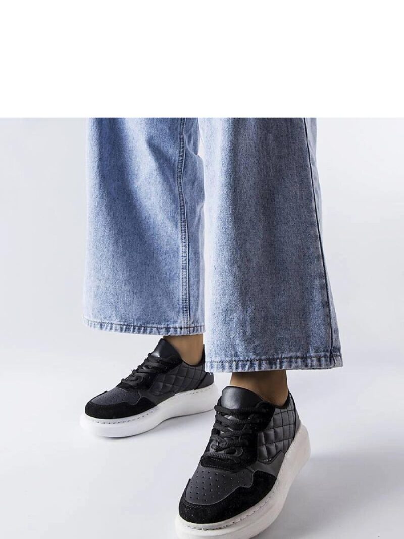 Czarne sneakersy damskie Latoya - Solea - obrazek 2