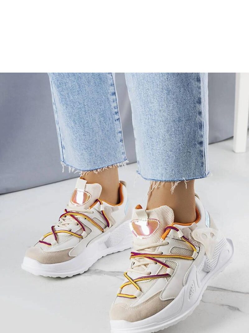 Beżowe sneakersy z łączonych materiałów Traci - Solea