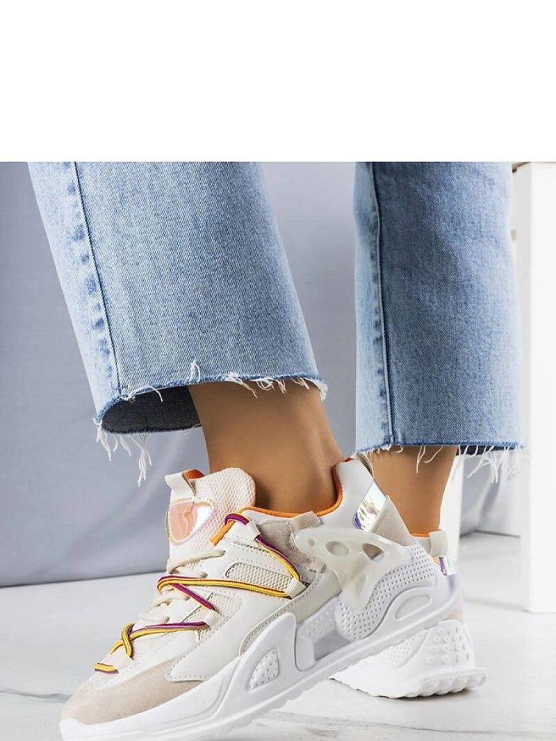 Beżowe sneakersy z łączonych materiałów Traci - Solea - obrazek 3