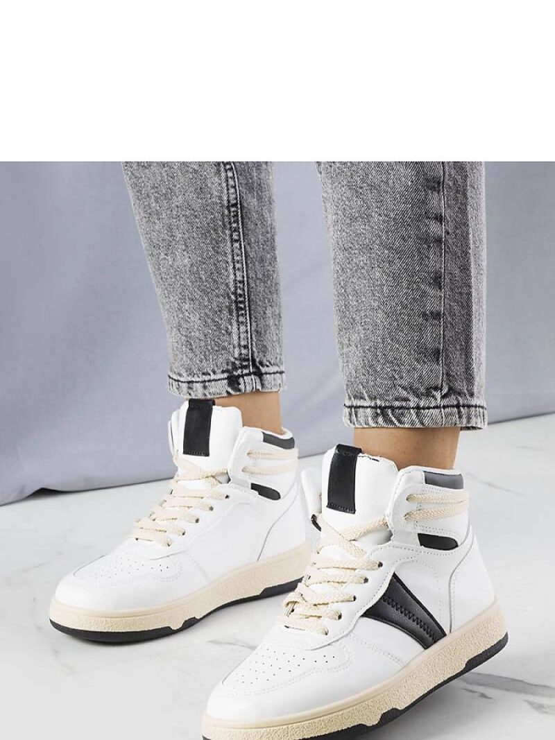 Biało-czarne sneakersy za kostkę Robin - Solea