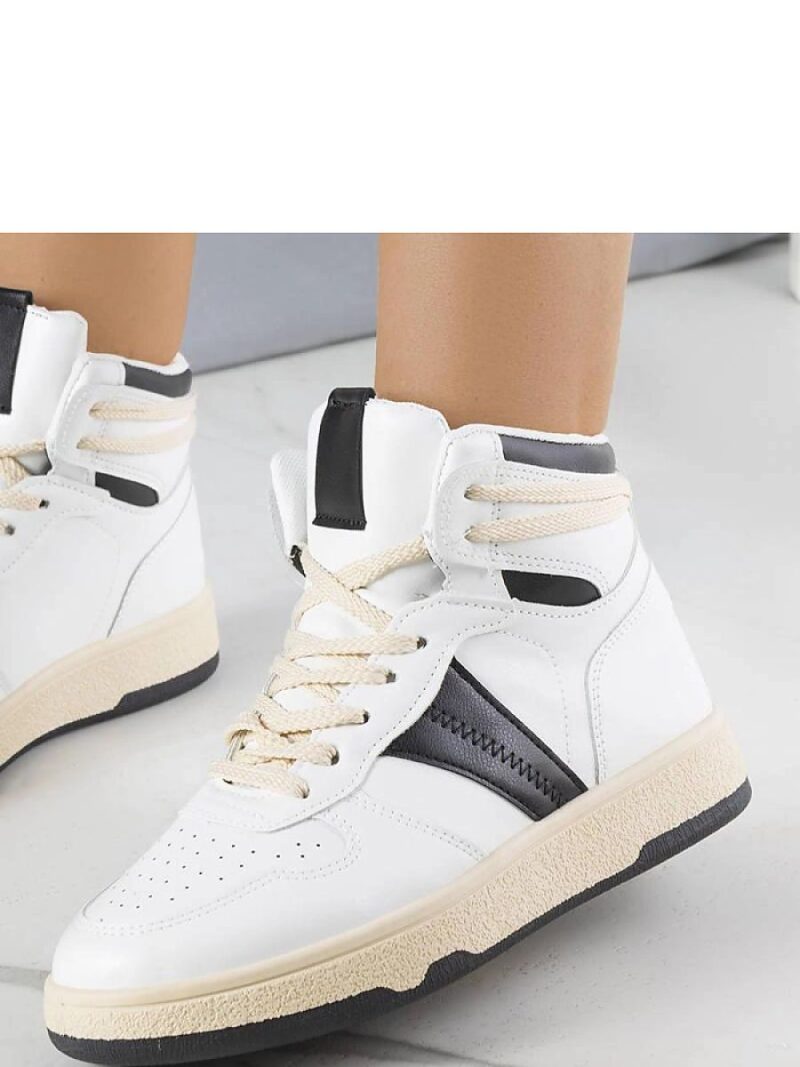 Biało-czarne sneakersy za kostkę Robin - Solea - obrazek 2