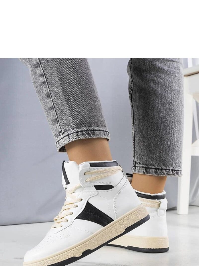 Biało-czarne sneakersy za kostkę Robin - Solea - obrazek 3
