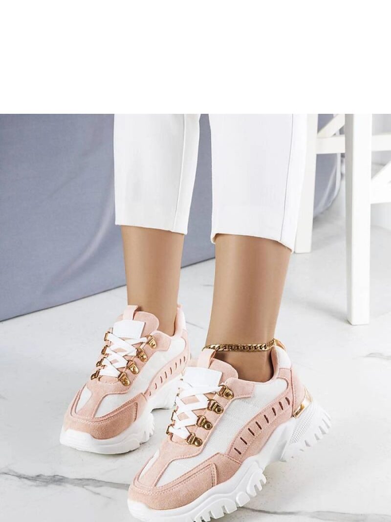 Biało-różowe sneakersy Mindy - Solea - obrazek 2