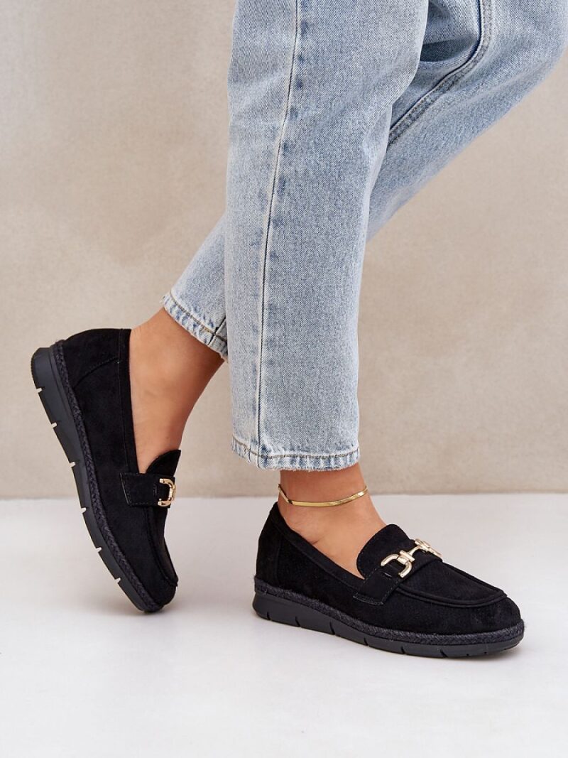Mokasyny Model Lainer C-426 Black - Step in style - obrazek 3