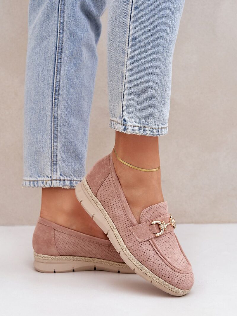 Mokasyny Model Lainer C-426 Pink - Step in style - obrazek 3
