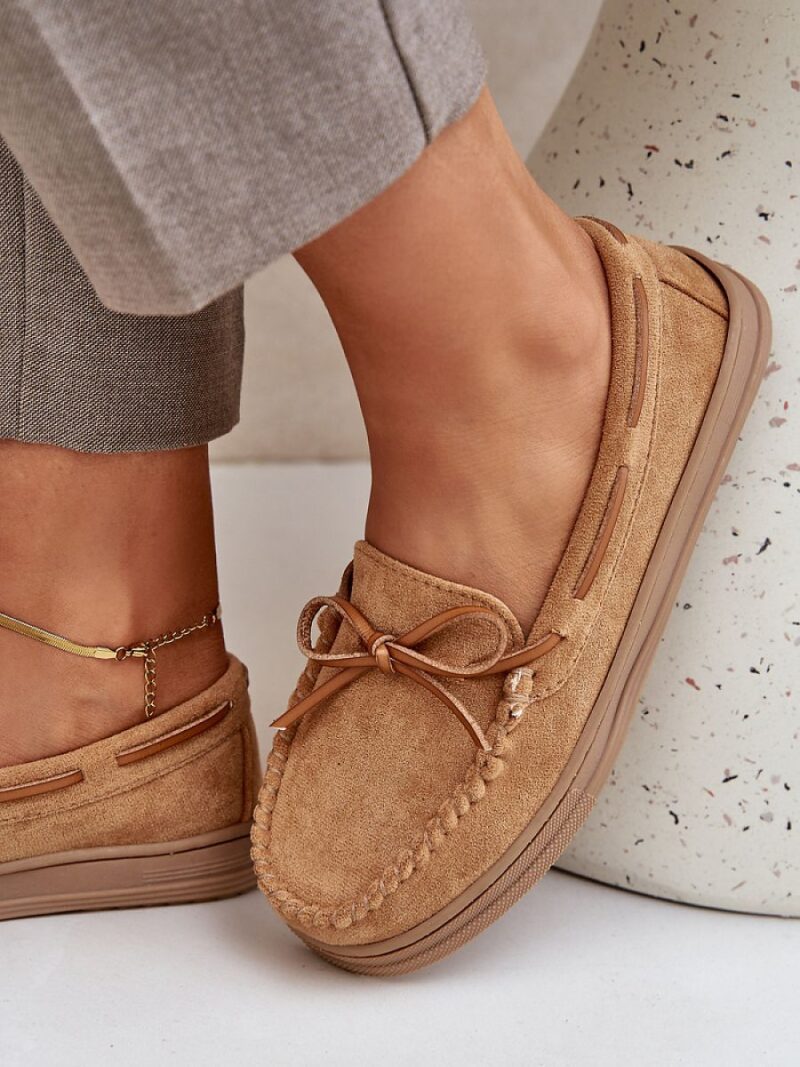 Mokasyny Model Timannie MD1046-8 Camel - Step in style - obrazek 3