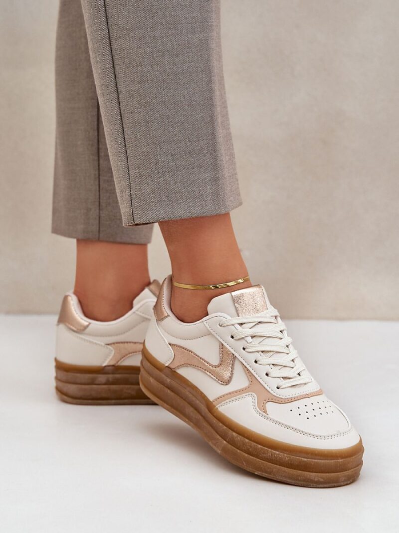 Buty Sportowe Model Annines 6486 Beige - Step in style - obrazek 3