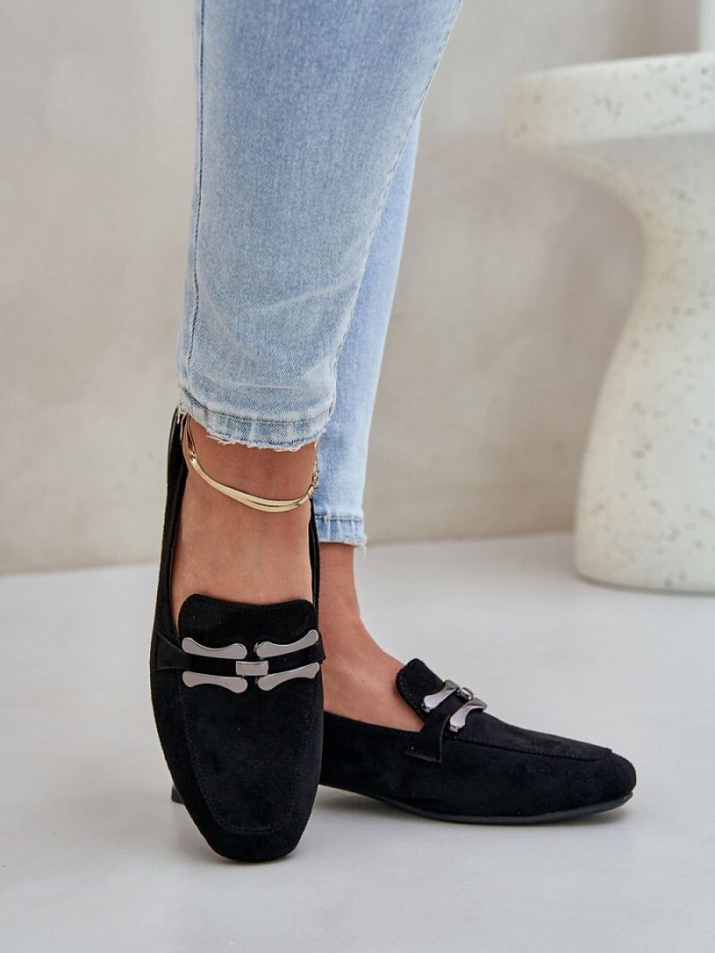 Mokasyny Model Pillitha ASA268-4 Black - Step in style - obrazek 3