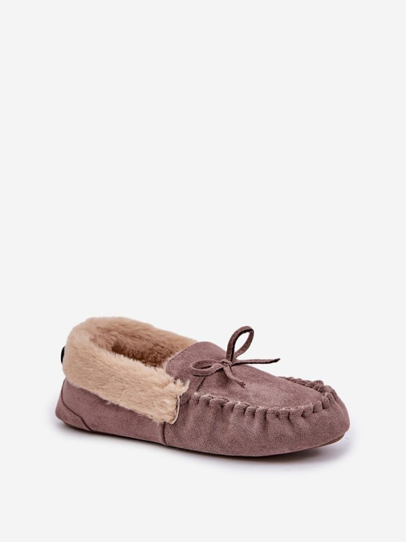 Kapcie Model Kleogoria MD1037-7 Dark Beige - Step in style - obrazek 2