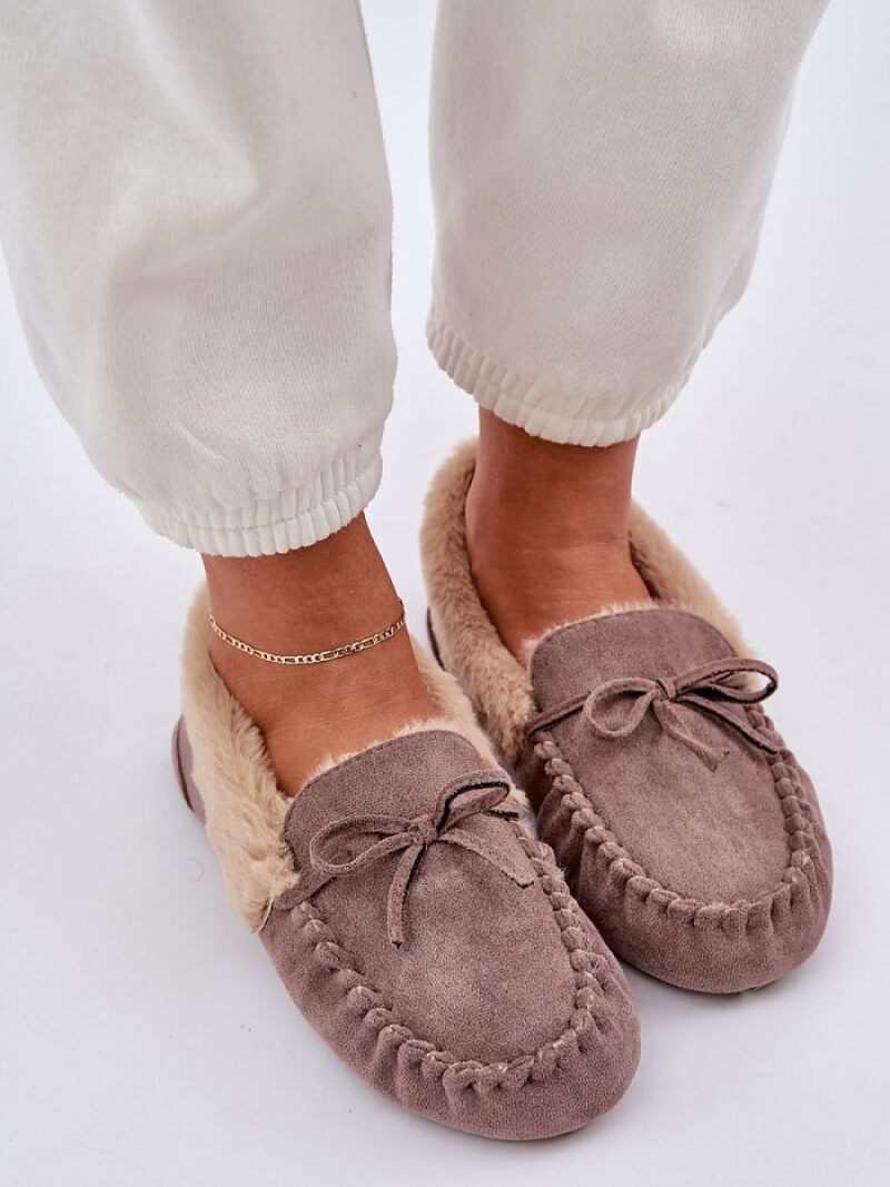 Kapcie Model Kleogoria MD1037-7 Dark Beige - Step in style - obrazek 3