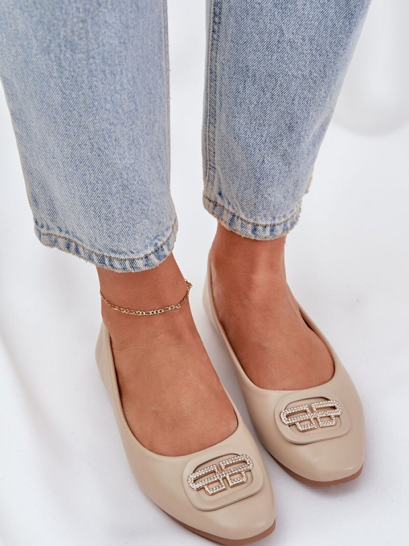 Baleriny Model Ainoria ZA58P Beige - Step in style - obrazek 3