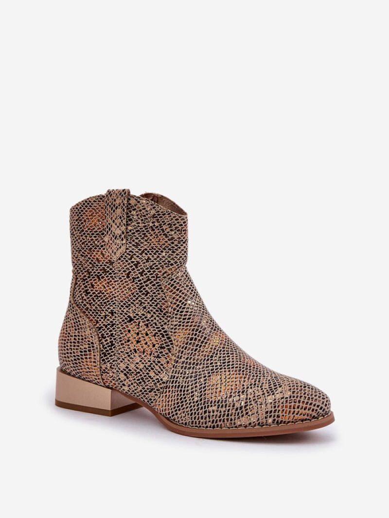 Botki Modele Neliawen ASA197-30 Gold/Wzór - Step in style - obrazek 2