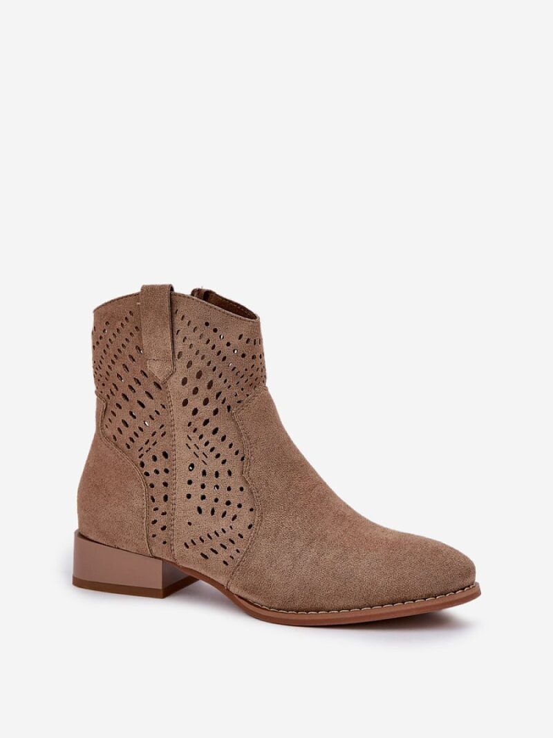 Botki Model Neliawen ASA197-30 Beige - Step in style - obrazek 2