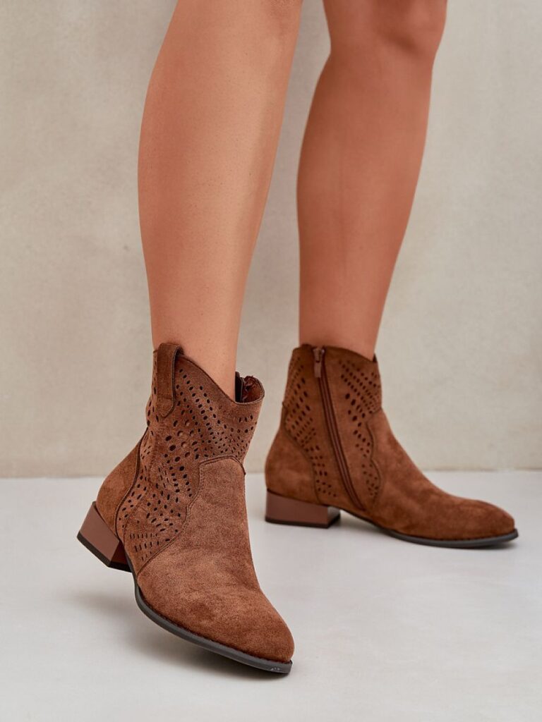 Botki Model Neliawen ASA197-30 Brown - Step in style