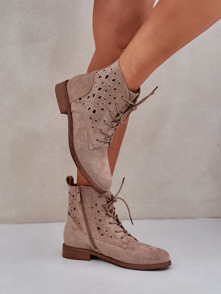 Botki Model S.Barski HY51-136 Beige - Step in style