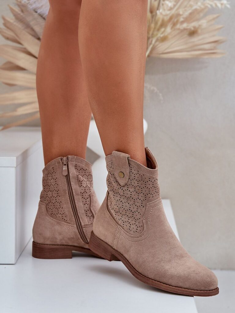 Botki Model S.Barski HY51-063 Beige - Step in style