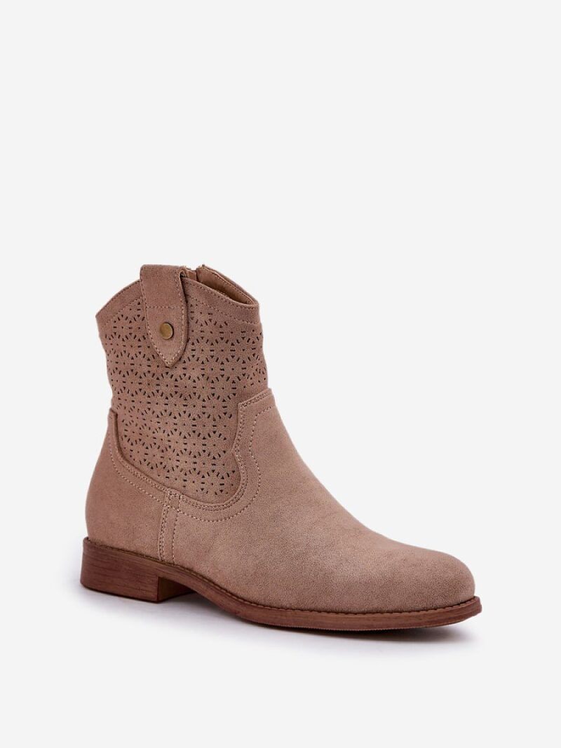Botki Model S.Barski HY51-063 Beige - Step in style - obrazek 2