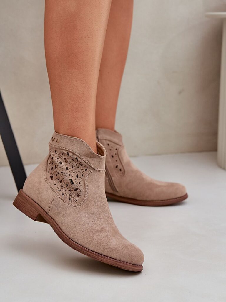 Botki Model S.Barski HY51-113 Beige - Step in style