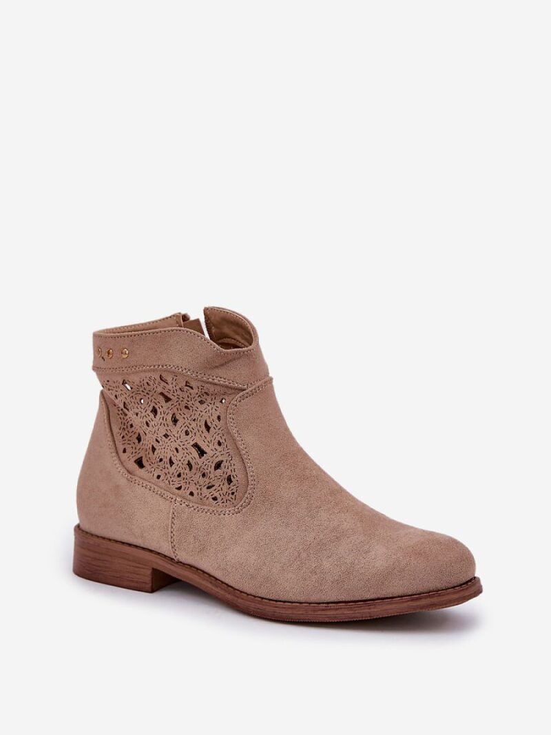 Botki Model S.Barski HY51-113 Beige - Step in style - obrazek 2