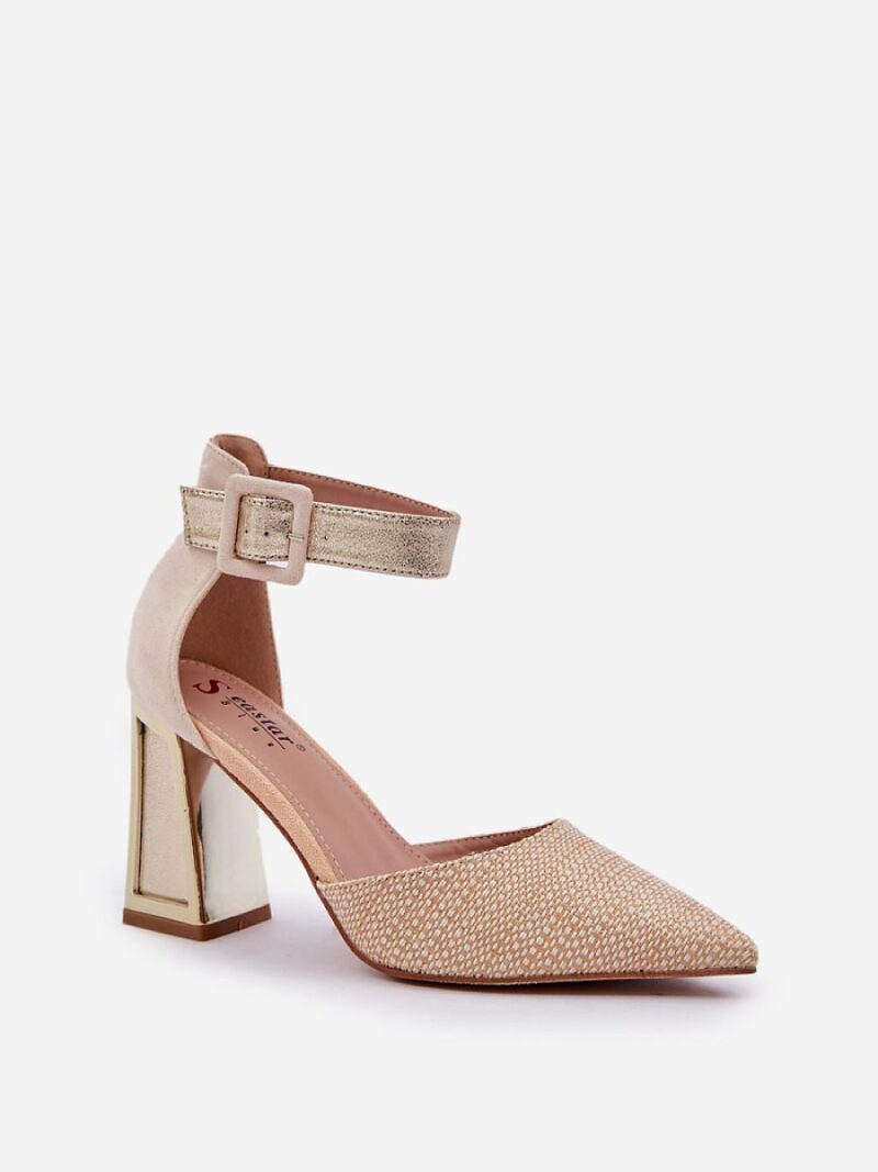 Sandały Model Gekkaria M389 Gold - Step in style - obrazek 2