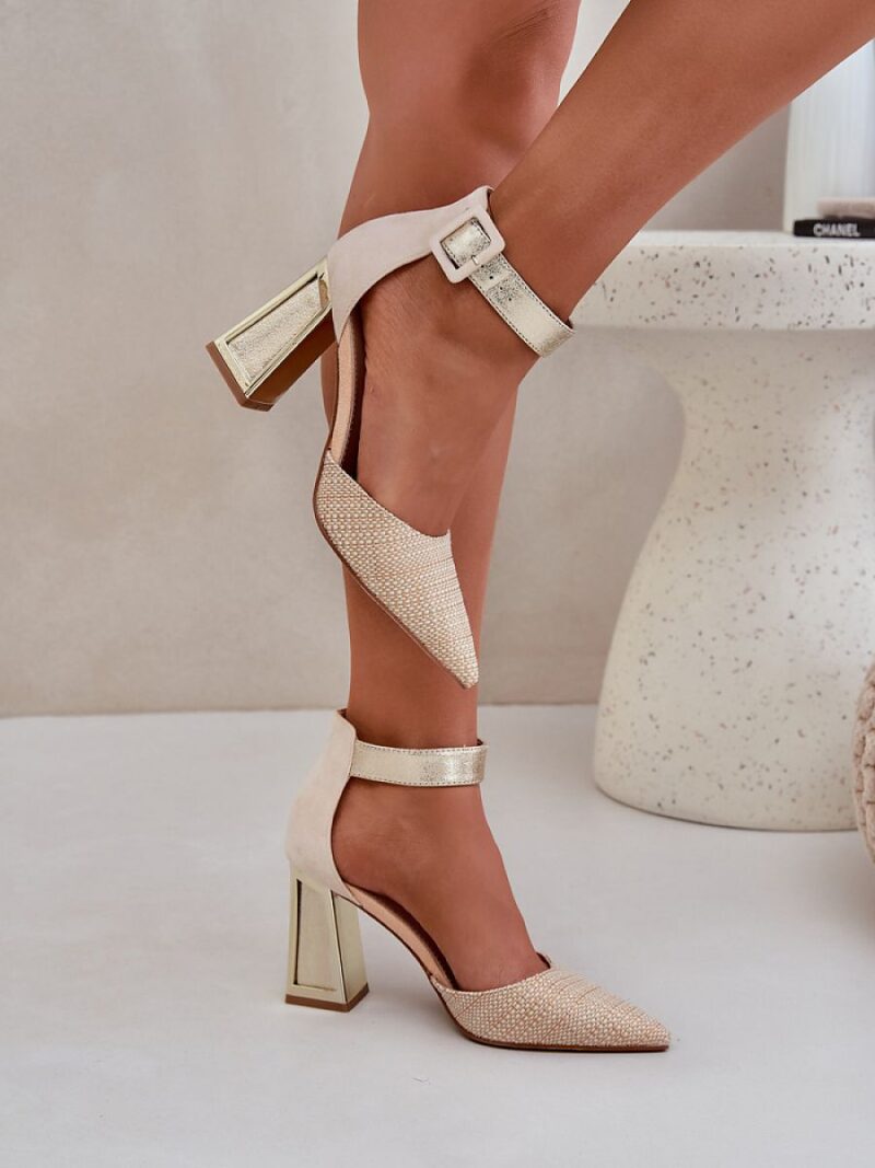 Sandały Model Gekkaria M389 Gold - Step in style - obrazek 3