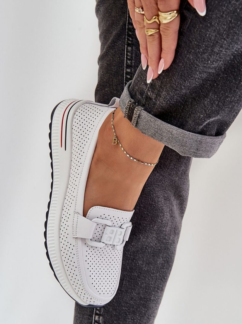 Mokasyny Model S.Barski LR51-556 White - Step in style - obrazek 3