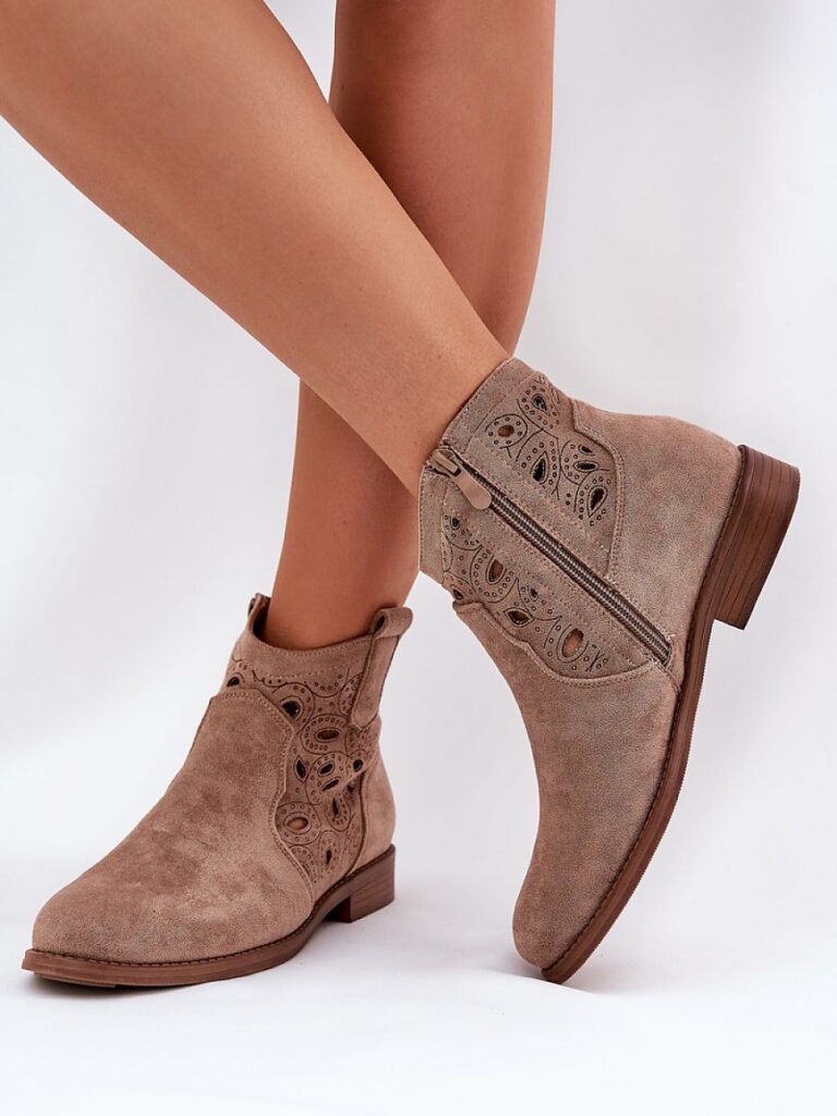 Botki Model S.Barski HY42-081 Beige - Step in style