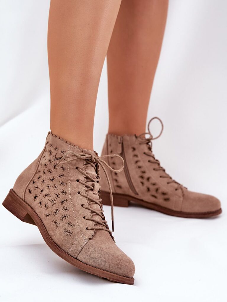 Botki Model S.Barski HY51-185 Beige - Step in style