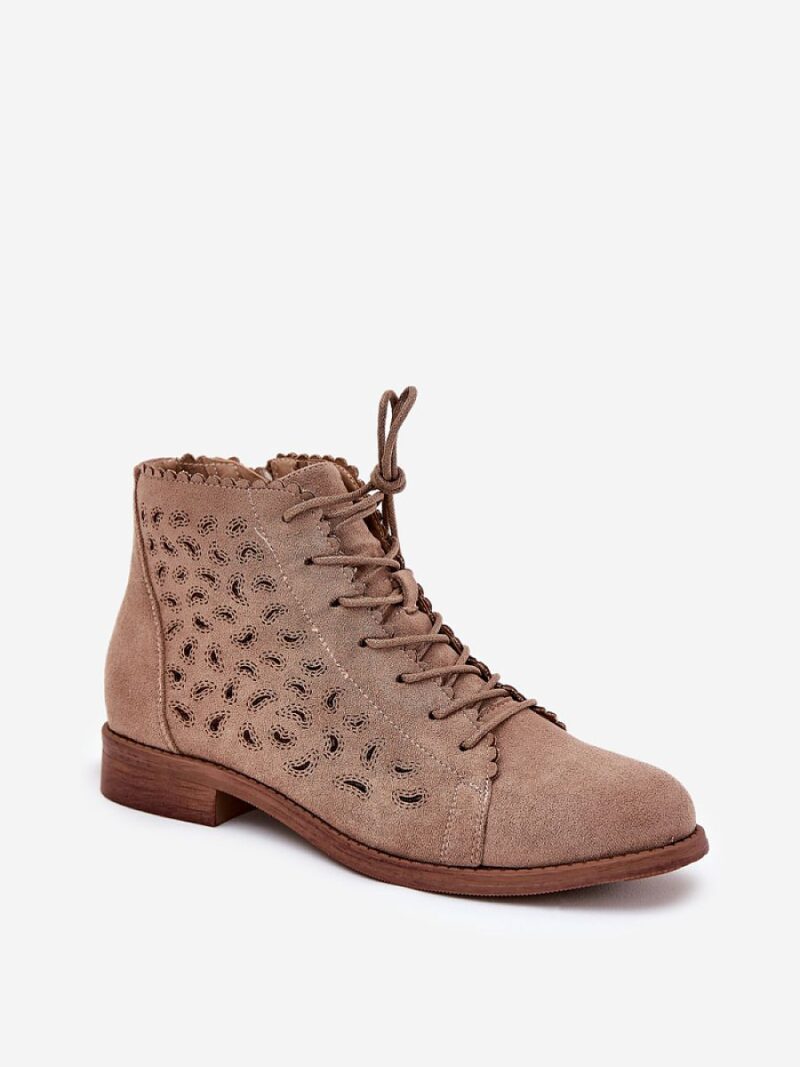 Botki Model S.Barski HY51-185 Beige - Step in style - obrazek 2