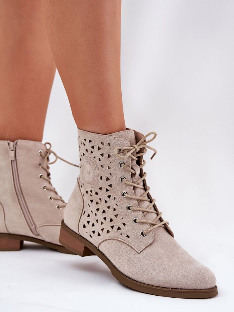 Botki Model Serfina ASA62-116 Light Beige - Step in style - obrazek 3