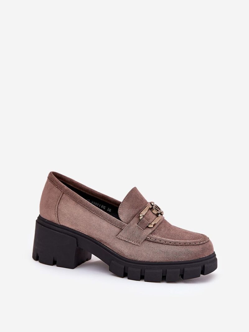 Półbuty Model Vinceza 39921 Dark Beige - Step in style - obrazek 2