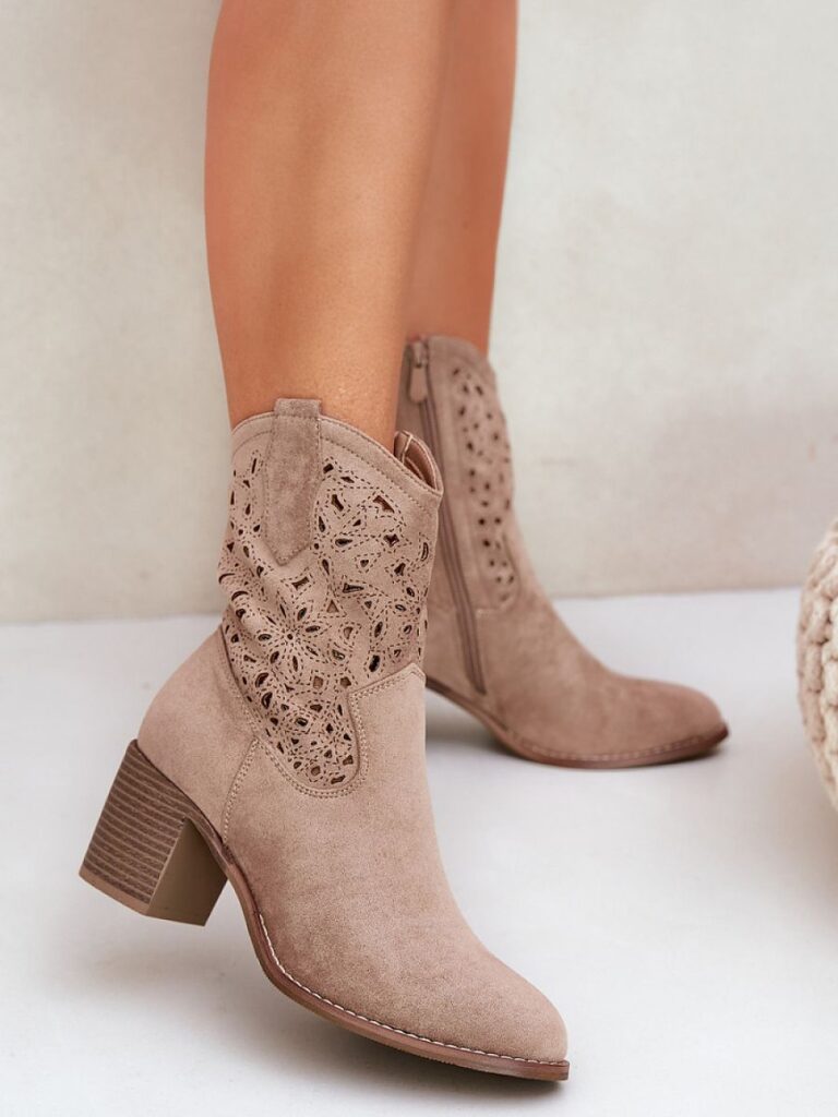 Botki Model S.Barski HY51-125 Beige - Step in style