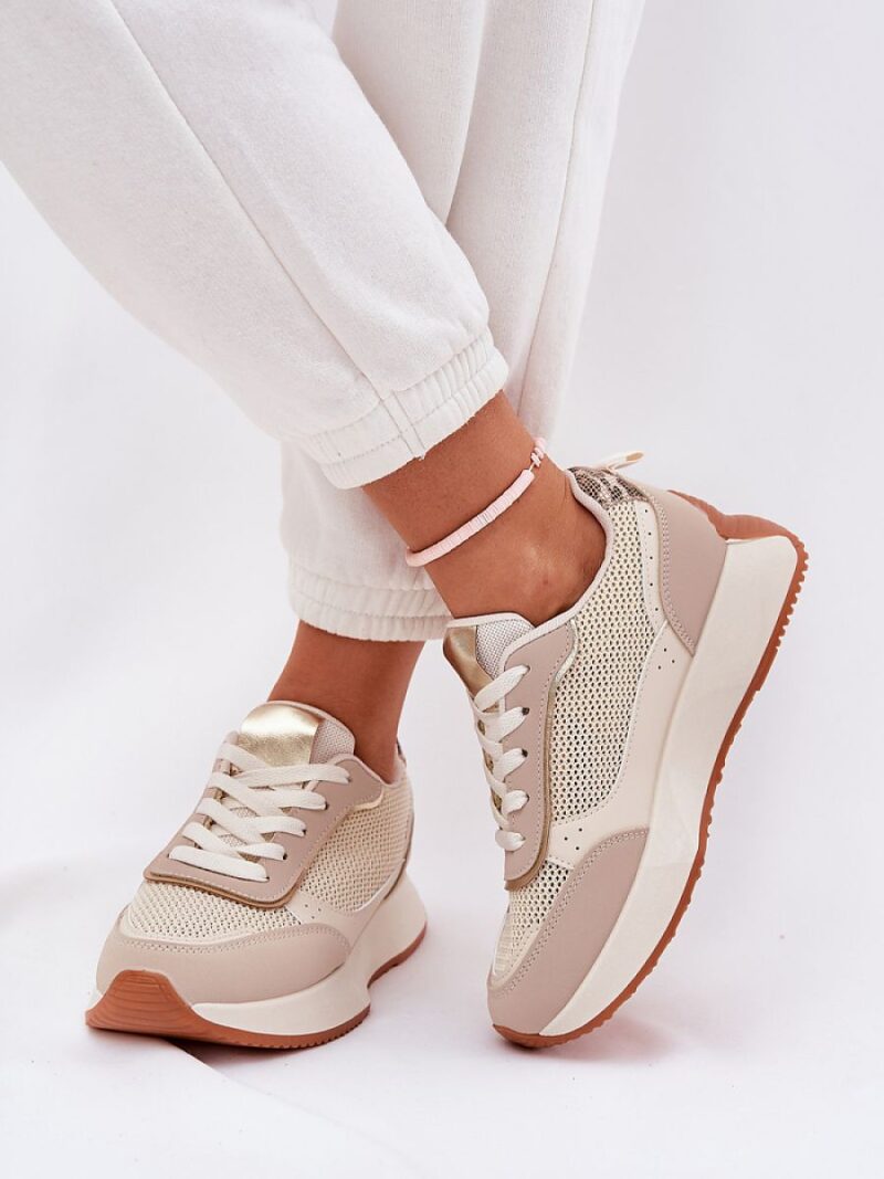 Buty Sportowe Model Poova 8960 Beige - Step in style - obrazek 3