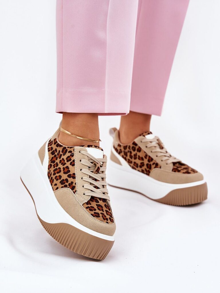 Buty Sportowe Model Tamorniel PL359 panterka Beige  - Step in style